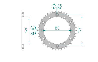 Couronne AFAM 12500 - 44 dents