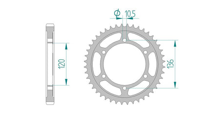Couronne AFAM 12507 - 44 dents