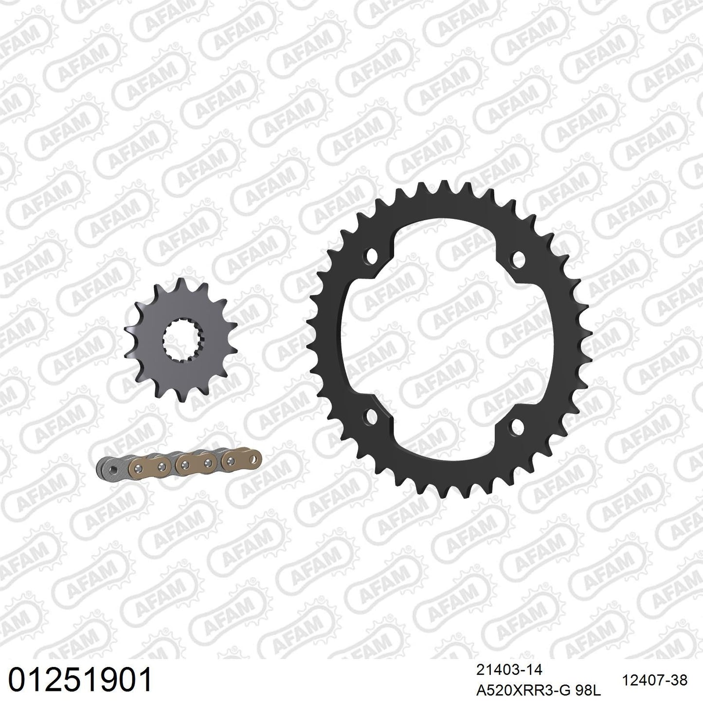 Kit chaîne AFAM Yamaha YFM 450 R (2009-2013)