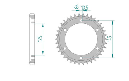 Couronne AFAM 12601 - 44 dents