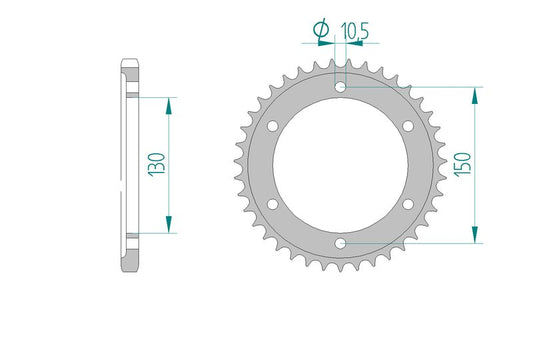 Couronne AFAM 12606 - 39 dents