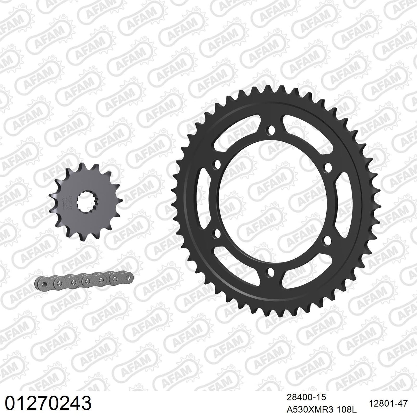Kit chaîne AFAM Yamaha FZR 600 R (1994-1997)