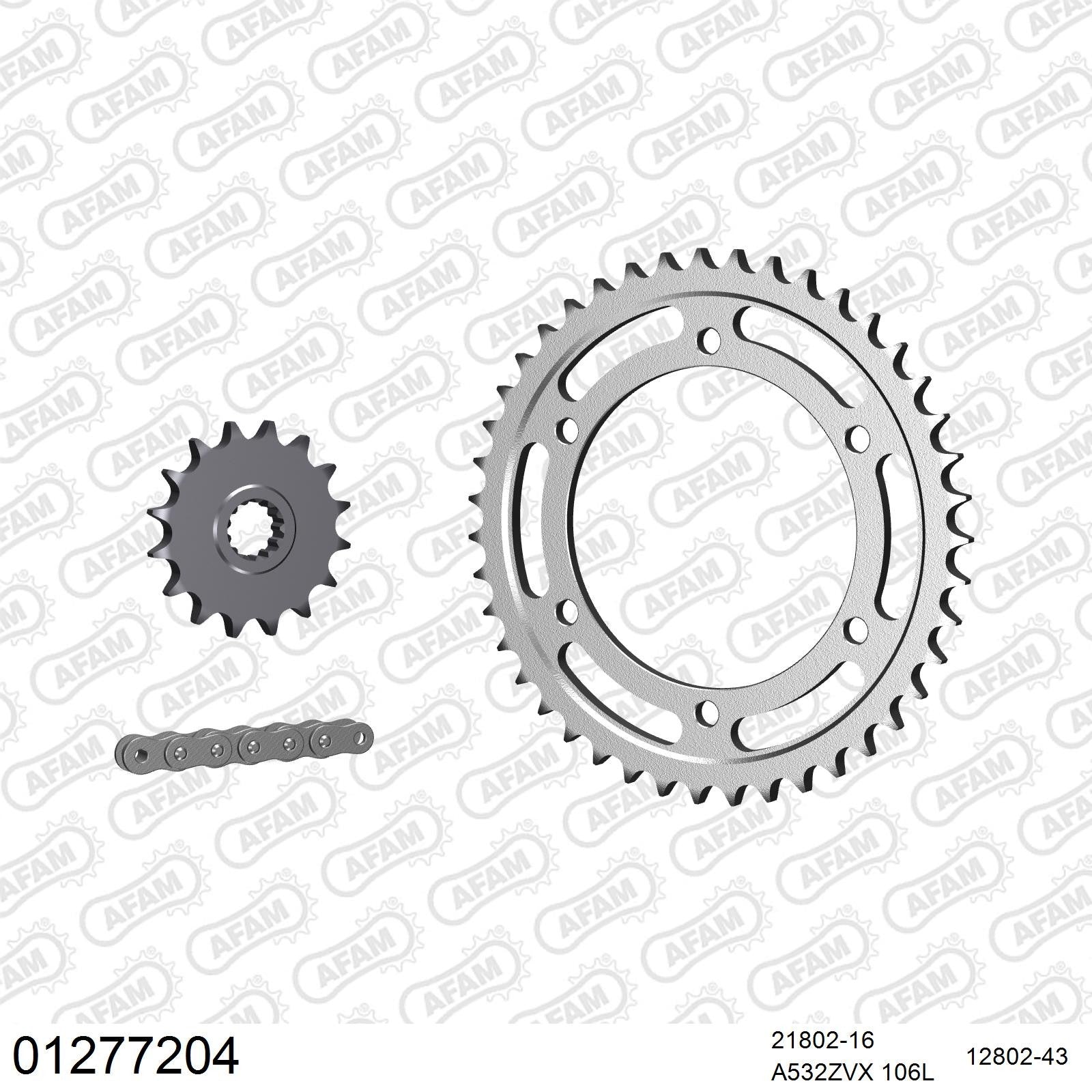 Kit chaîne AFAM Yamaha YZF 750 R (1993-1996) (12772048)