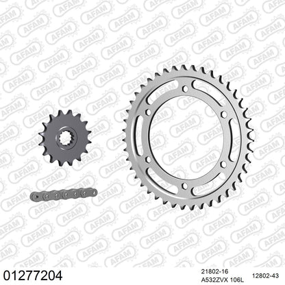 Kit chaîne AFAM Yamaha YZF 750 R (1993-1996) (12772048)