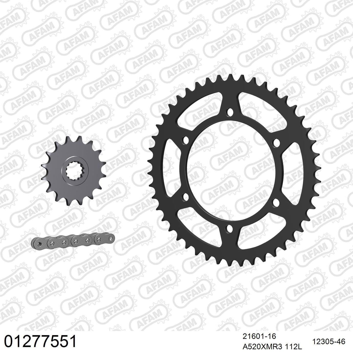 Kit chaîne AFAM Yamaha XTZ 750 Super Ténéré (1989-1996)