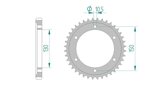 Couronne AFAM 12801 - 46 dents