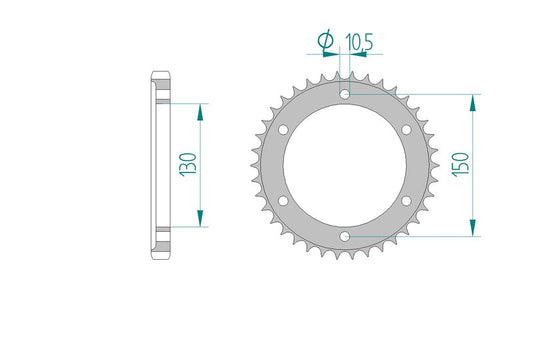 Couronne AFAM 12802 - 38 dents