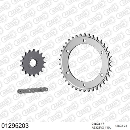 Kit chaîne AFAM Yamaha XJR 1200 (1995-1998) (12952038)