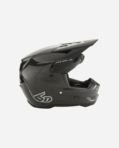 Casque 6D ATR-3 Solid - Noir Brillant (Homologué FIM)