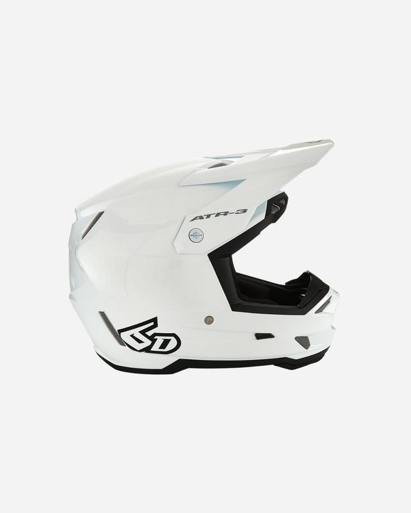 Casque 6D ATR-3 Solid - Blanc Brillant (Homologué FIM) FRHPhe-02
