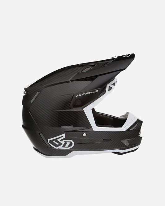 6D Helmets ATR-3 Solid - Schwarz/Weiß Glänzend (FIM-zugelassen) FRHPhe-02