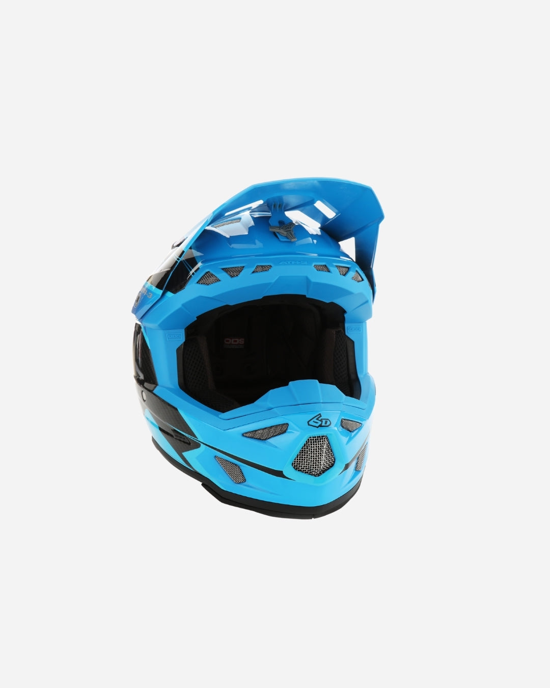 Casque 6D ATR-3 Wave - Cyan/Rouge Brillant