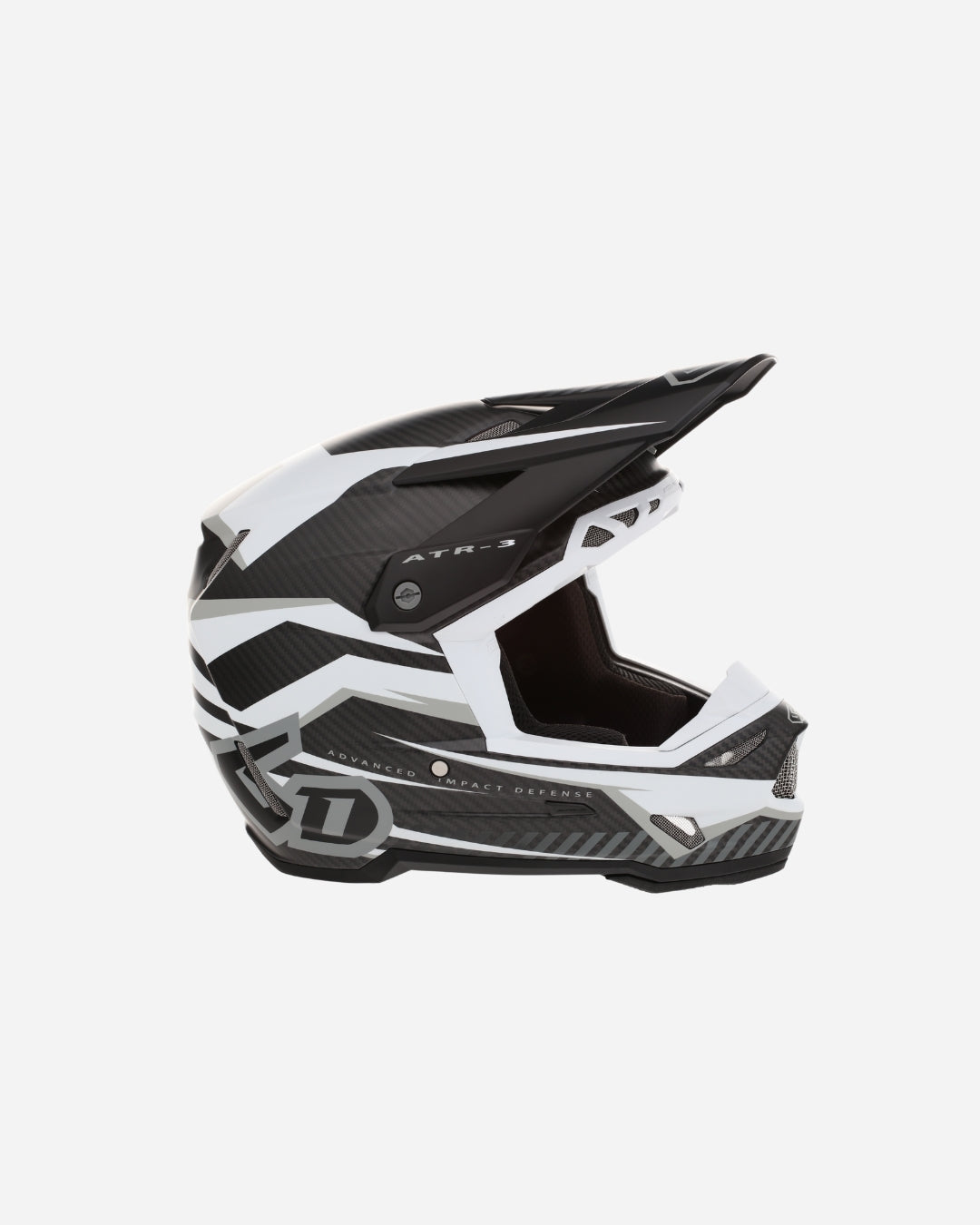 Helm 6D ATR-3 Rival Graphic - Weiß Matt (FIM-homologiert)