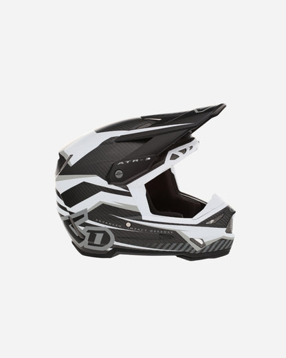 Helm 6D ATR-3 Rival Graphic - Weiß Matt (FIM-homologiert)