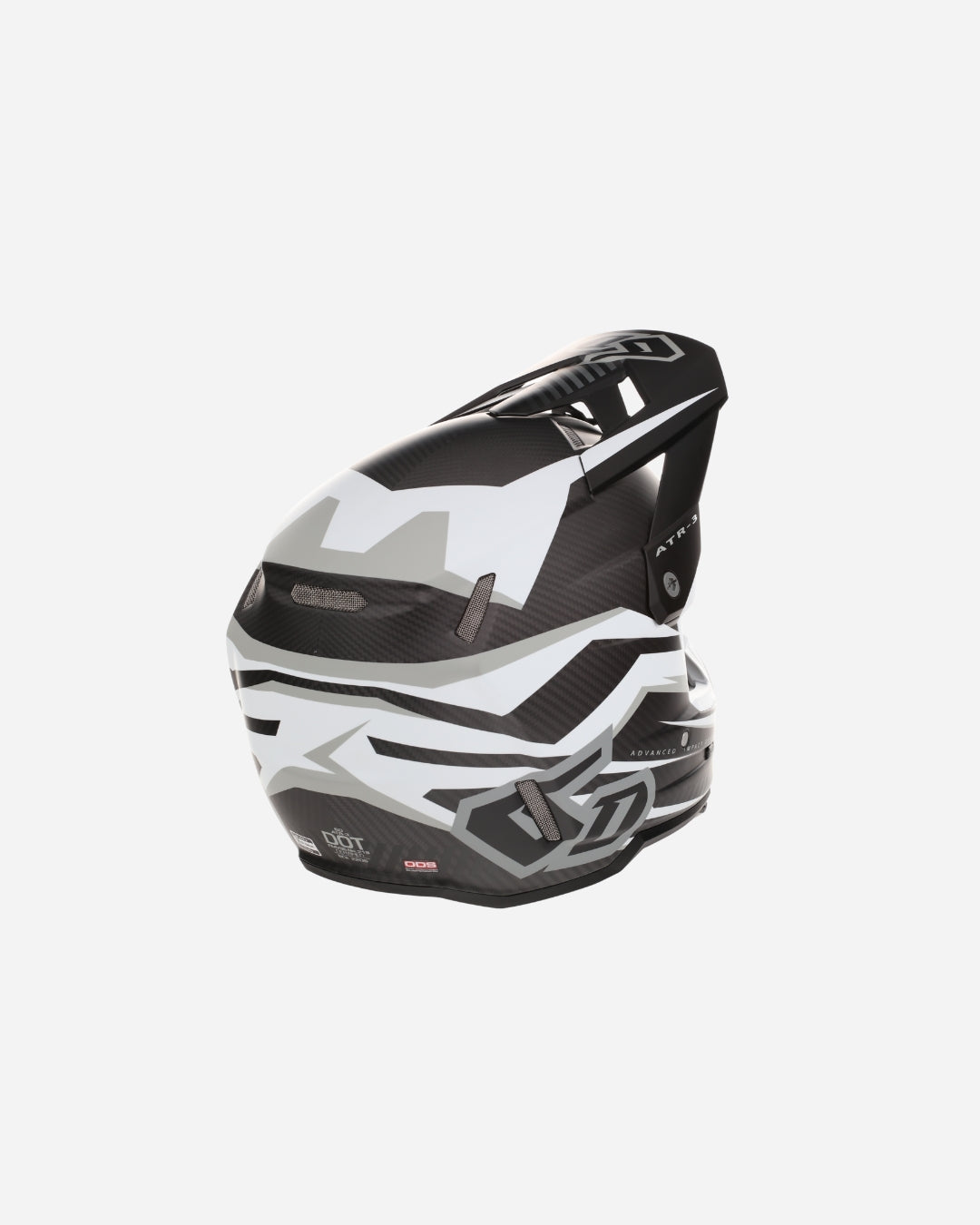 Helm 6D ATR-3 Rival Graphic - Weiß Matt (FIM-homologiert)