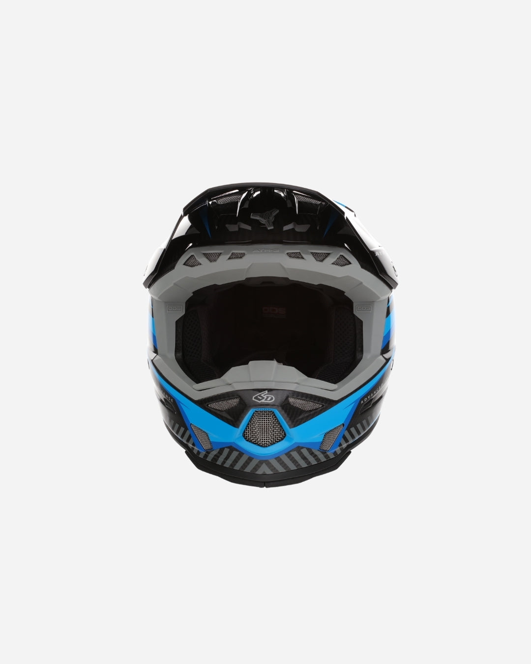 Helm 6D ATR-3 Rival Graphic - Cyan Glanz (FIM-homologiert)