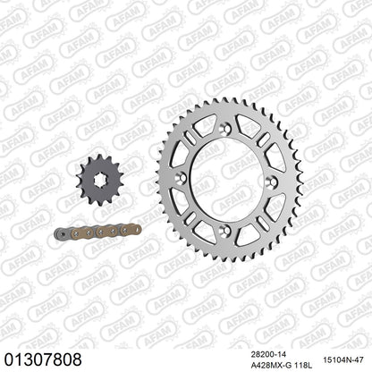 Kit chaîne AFAM aluminium Yamaha YZ 80 (1993-2000)