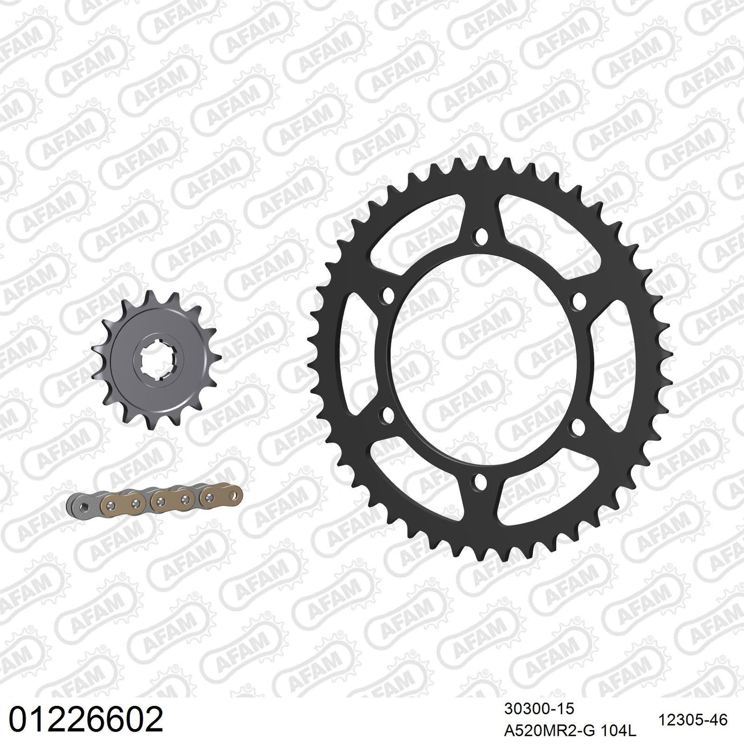 Kit chaîne AFAM Yamaha DT 250 MX