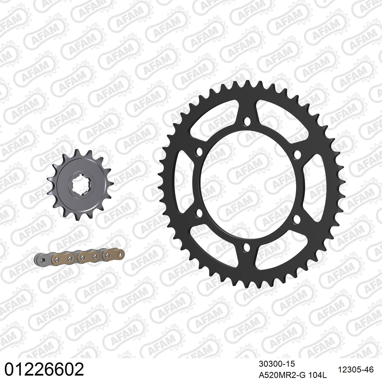 Kit chaîne AFAM Yamaha DT 250 MX