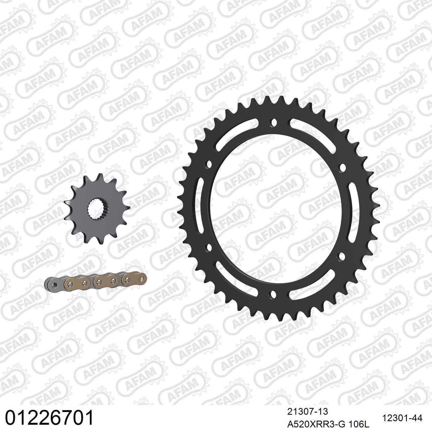 Kit chaîne AFAM aluminium Yamaha TT 250 R (2000-2004)