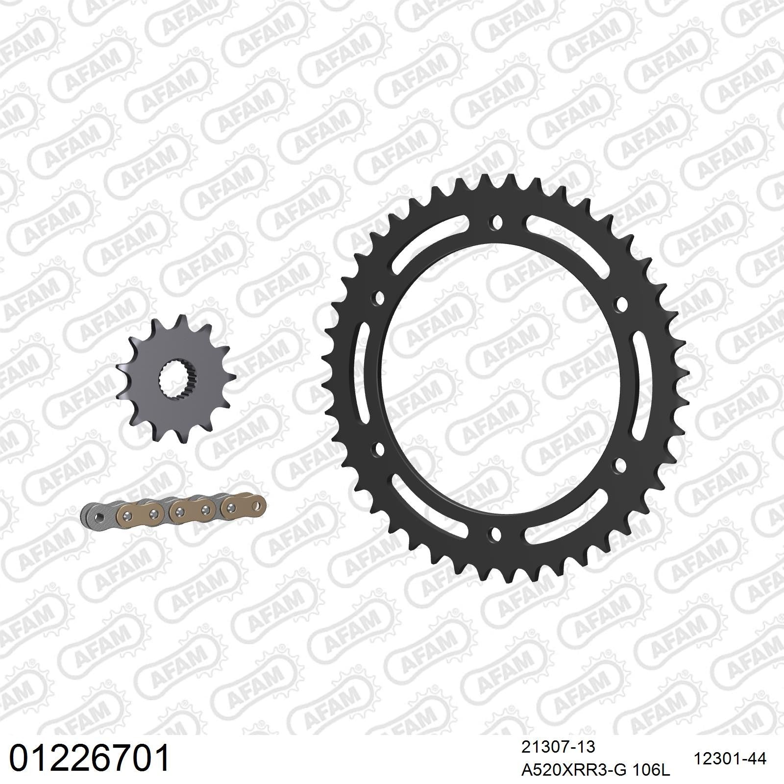 Kit chaîne AFAM aluminium Yamaha TT 250 R (2000-2004)