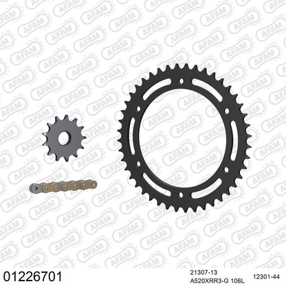 Kit chaîne AFAM aluminium Yamaha TT 250 R (2000-2004)