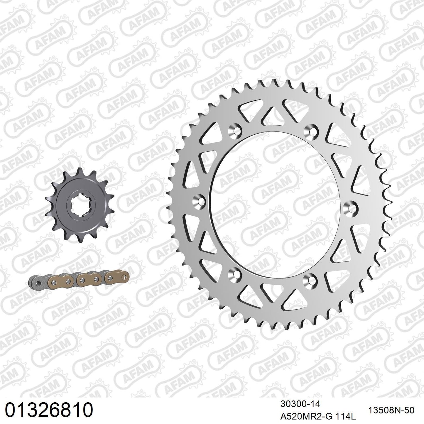 Kit chaîne AFAM aluminium Yamaha YZ 250 (1998)