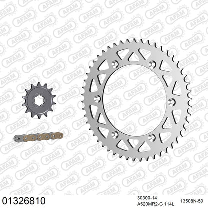 Kit chaîne AFAM aluminium Yamaha YZ 250 (1998)