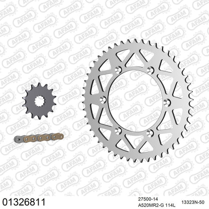 Kit chaîne AFAM aluminium Yamaha YZ 250 (1999-2001)