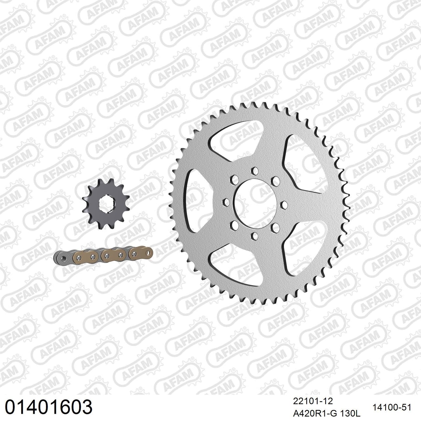 Kit chaîne AFAM Suzuki TS 50 X (1990-1996)