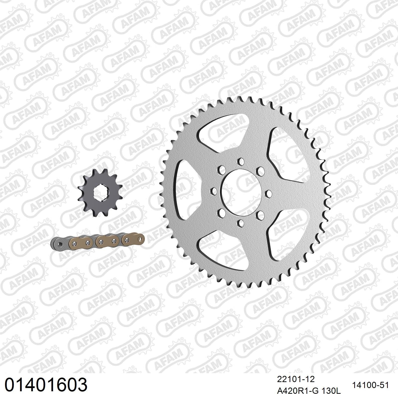 Kit chaîne AFAM Suzuki TS 50 X (1990-1996)