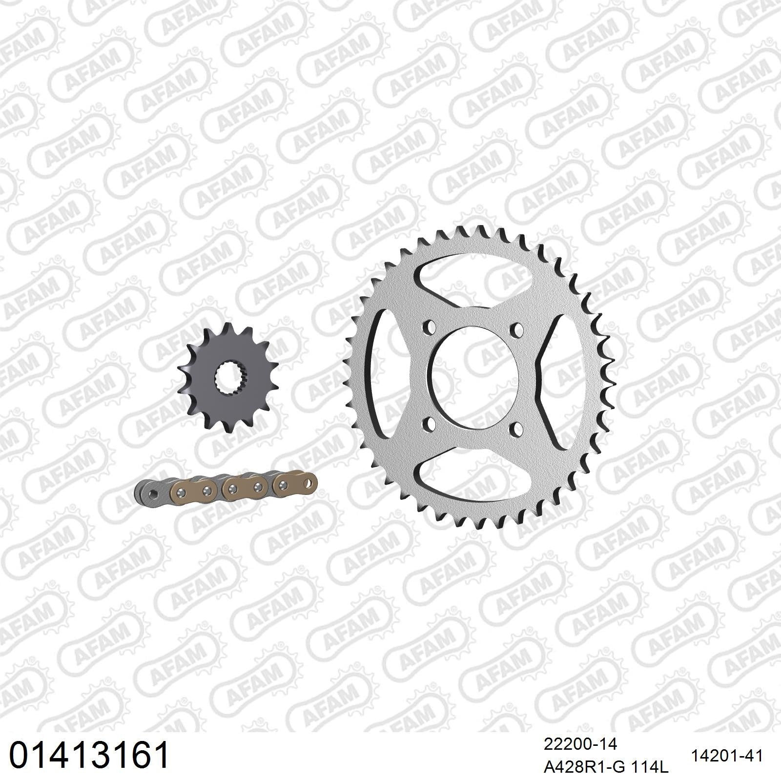 Kit chaîne AFAM Suzuki GN 125 (1982-1996)