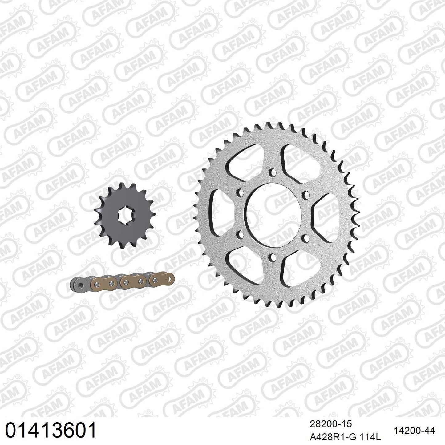Kit chaîne AFAM Suzuki TS 125 C / ER (1980-1985)