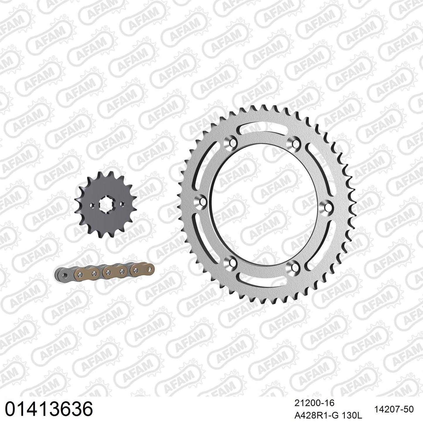 Kit chaîne AFAM Suzuki DR 125 SM (2009-2013)