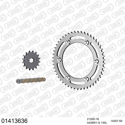 Kit chaîne AFAM Suzuki DR 125 SM (2009-2013)