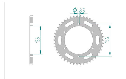 Couronne AFAM 14303 - 46 dents