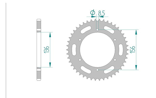 Couronne AFAM 14303 - 46 dents