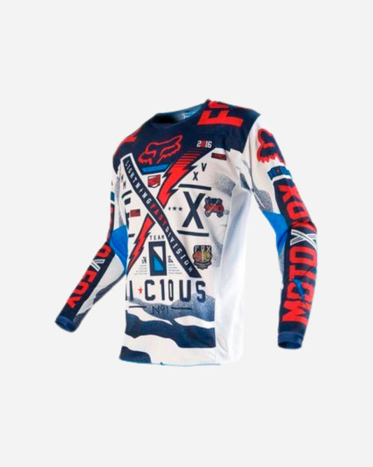 Maillot Fox Racing 180 Vicious - Bleu/Blanc