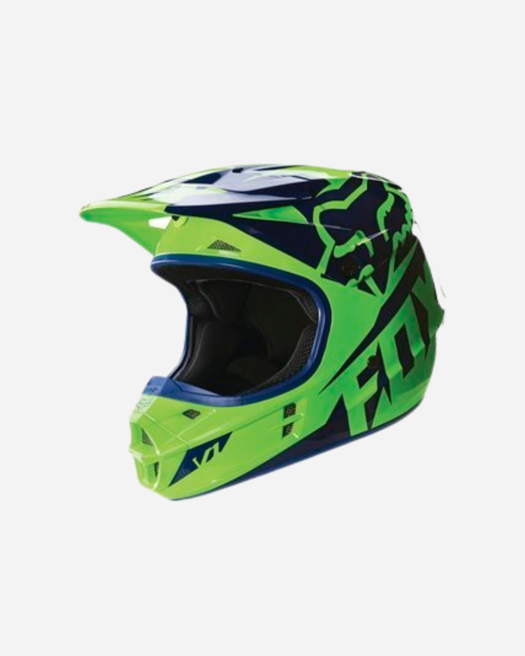 Fox Racing V1 Rennhelm – Fluoreszierendes Grün