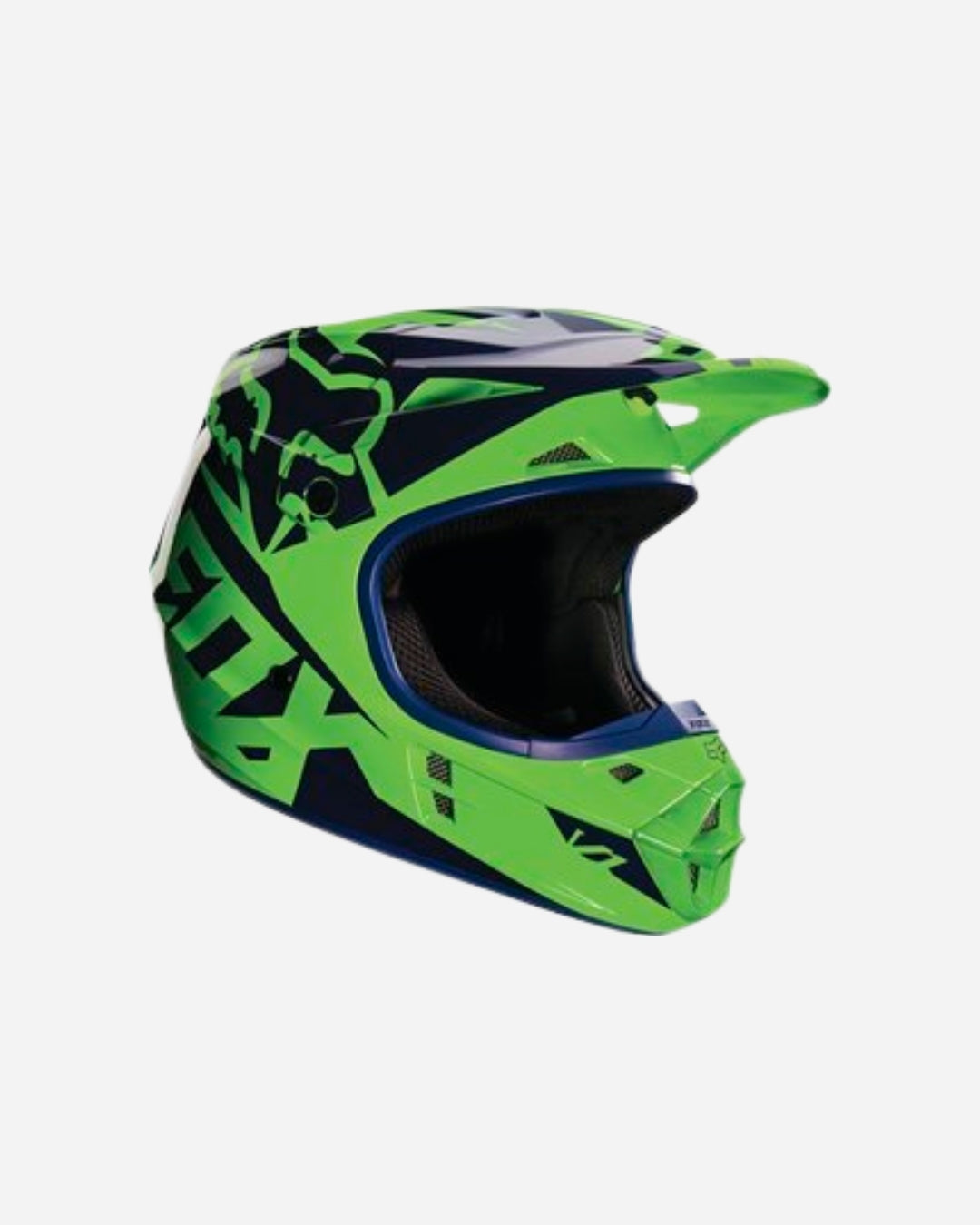 Fox Racing V1 Rennhelm – Fluoreszierendes Grün