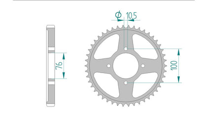 Couronne AFAM 14500 - 46 dents
