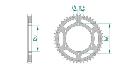 Couronne AFAM 14507 - 45 dents