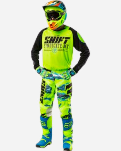 Maillot Shift Racing Strike - Jaune Camo