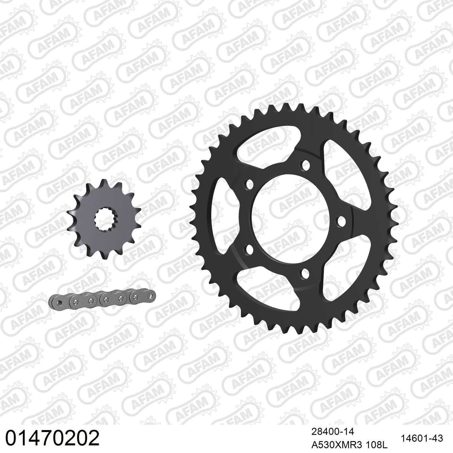 Kit chaîne AFAM Suzuki GSX 600 RF (1993-1994)