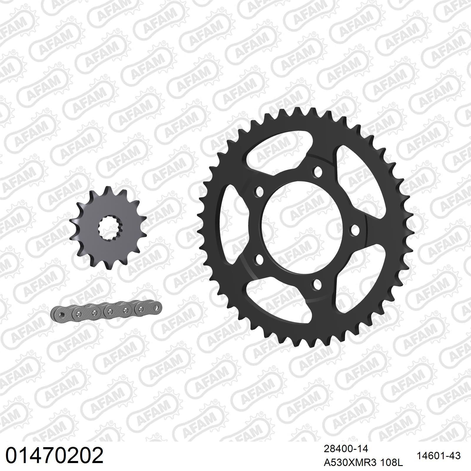 Kit chaîne AFAM Suzuki GSX 600 RF (1993-1994)