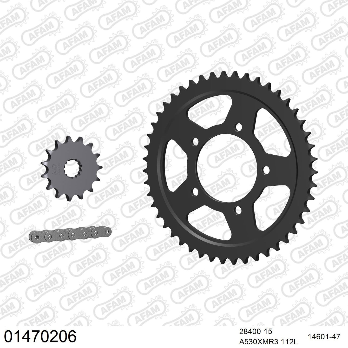 Kit chaîne AFAM Suzuki GSF 600 Bandit (2000-2004)