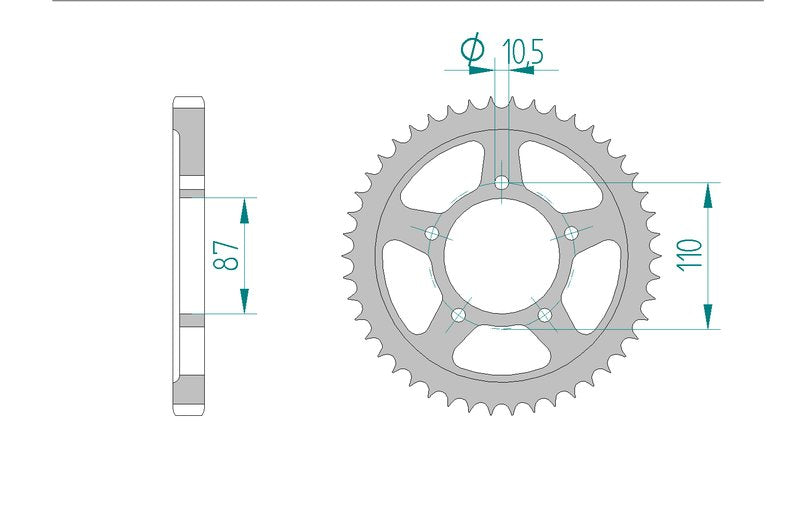 Couronne AFAM 14900 - 47 dents