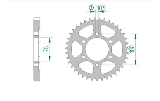 Couronne AFAM 14902 - 44 dents