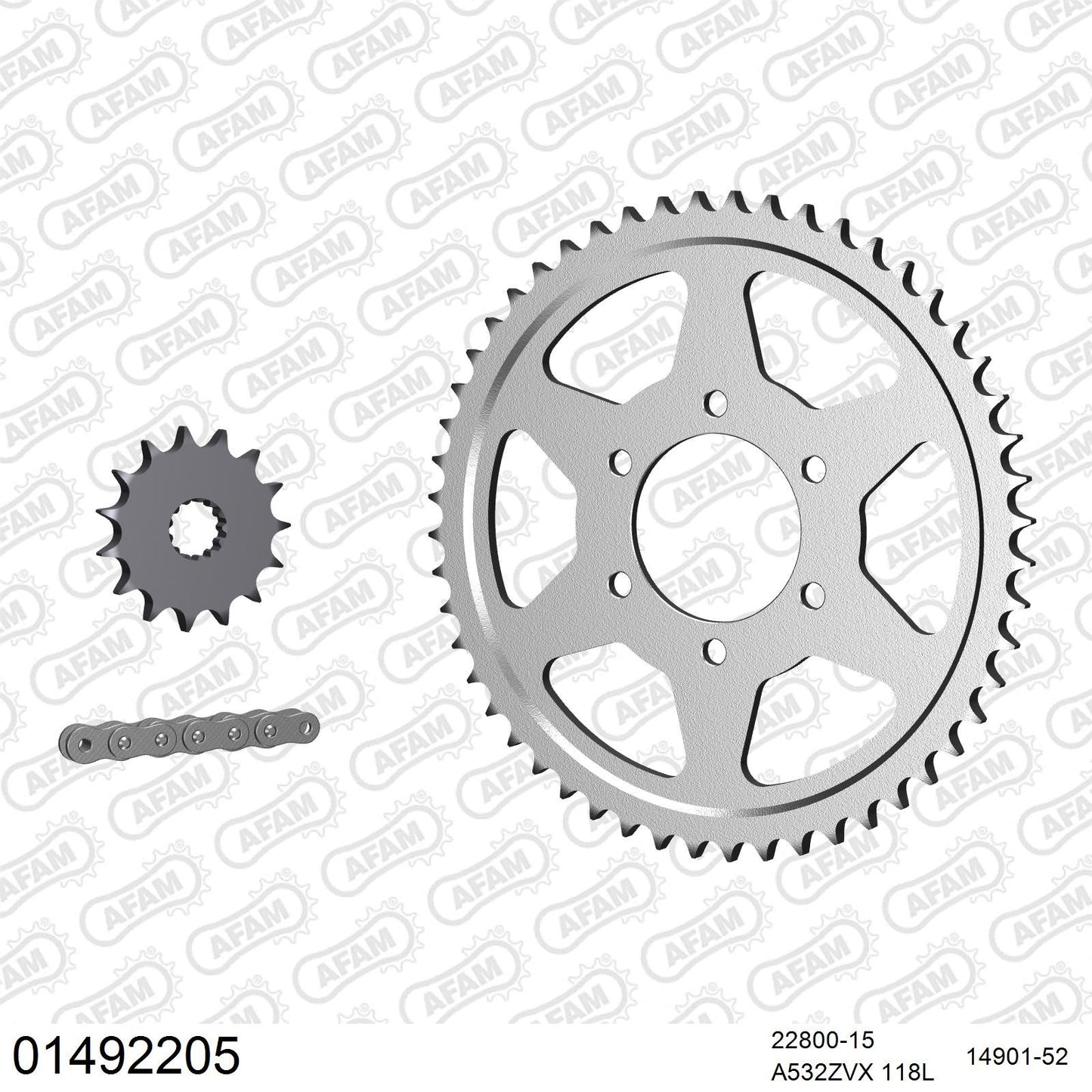Kit chaîne AFAM Suzuki GSX 1100 F (1987-1988) (14922058)