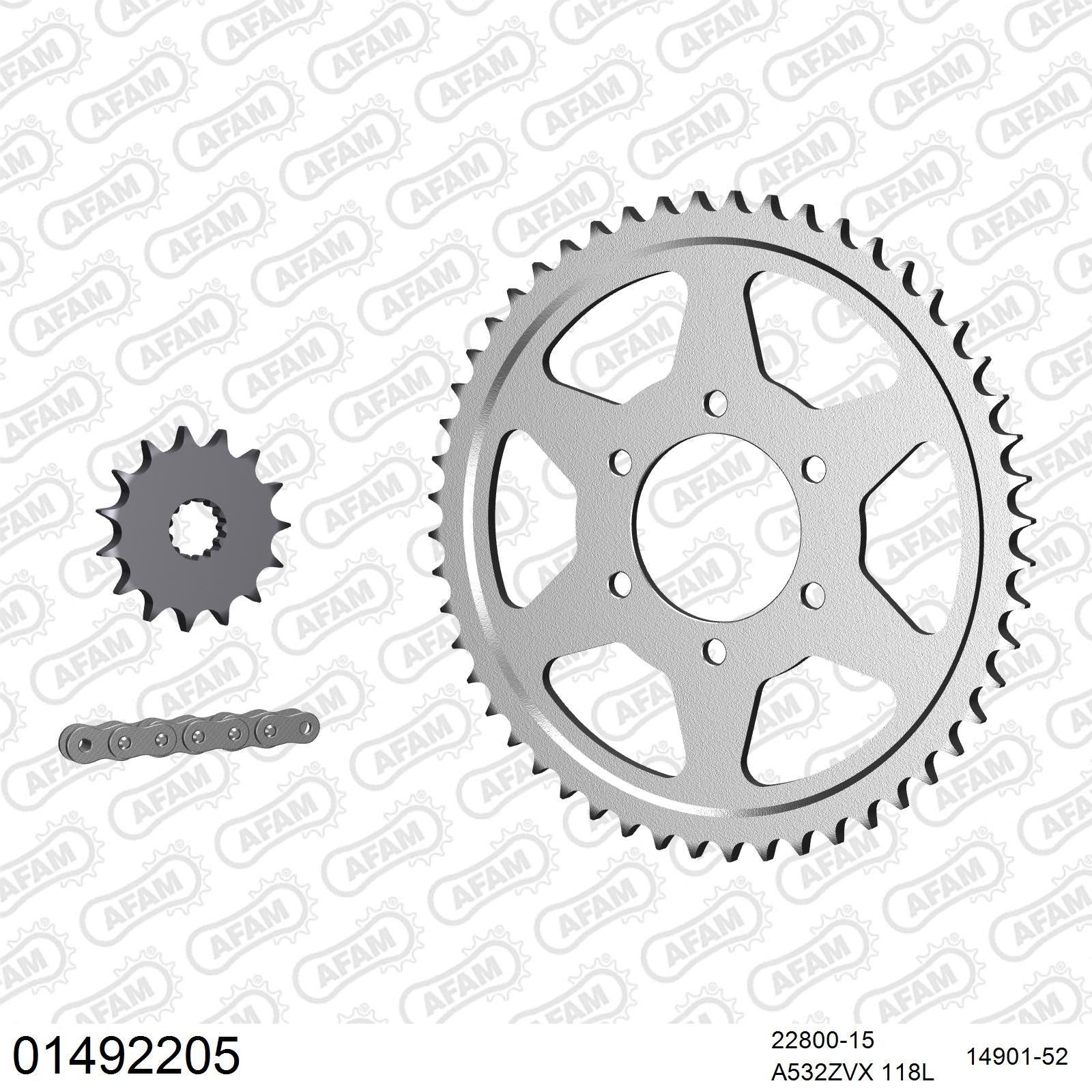 Kit chaîne AFAM Suzuki GSX 1100 F (1987-1988) (14922058)